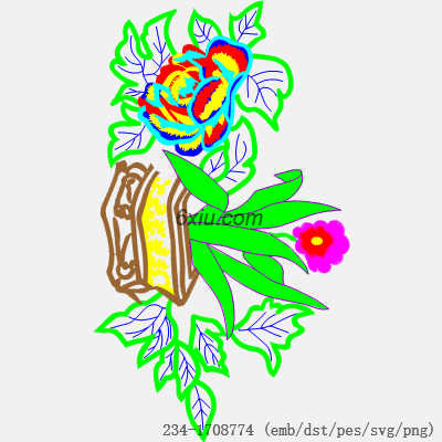 svg矢量绣花图下载