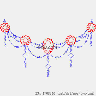svg矢量绣花图下载