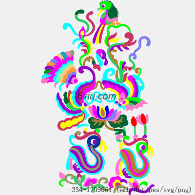 svg矢量绣花图下载