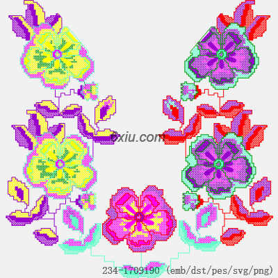 svg矢量绣花图下载