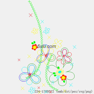 svg矢量绣花图下载