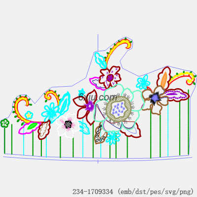 svg矢量绣花图下载