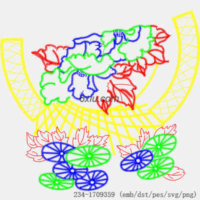svg矢量绣花图下载