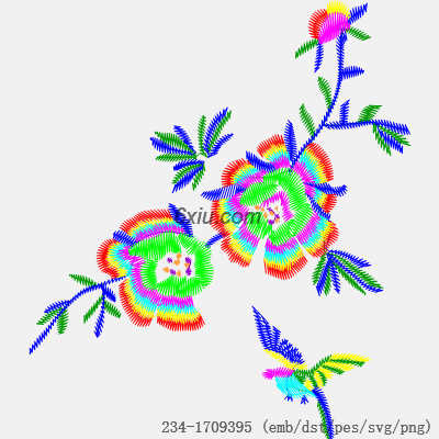 svg矢量绣花图下载
