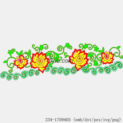 svg矢量绣花图下载
