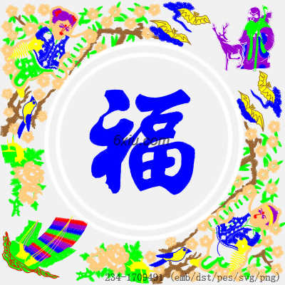 svg矢量绣花图下载