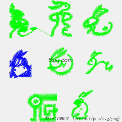 svg矢量绣花图下载