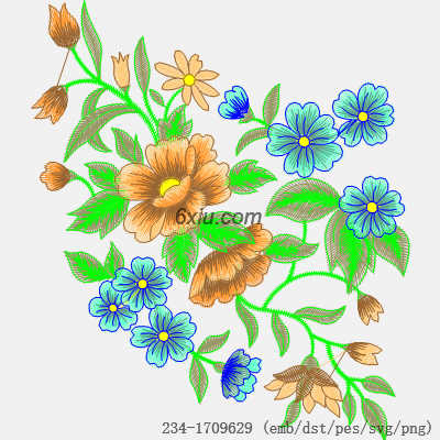 svg矢量绣花图下载