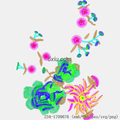 svg矢量绣花图下载