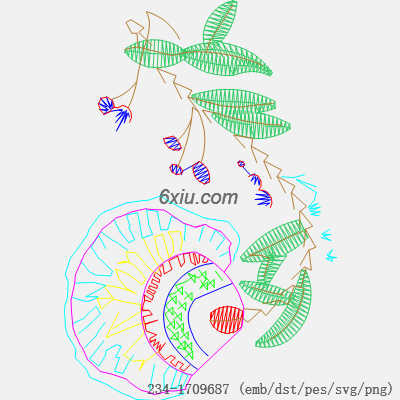 svg矢量绣花图下载