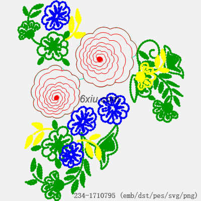 svg矢量绣花图下载