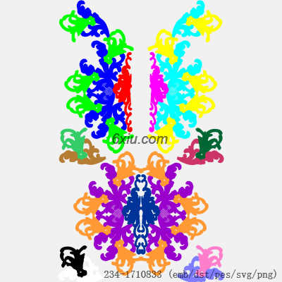 svg矢量绣花图下载
