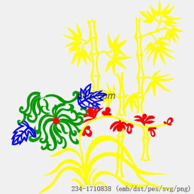 svg矢量绣花图下载