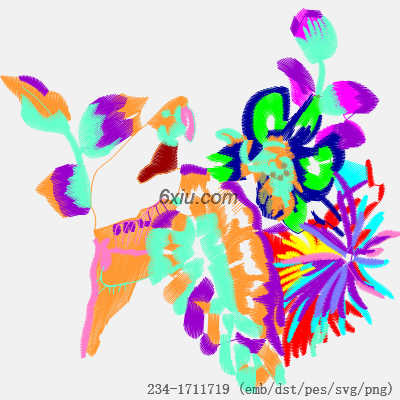 svg矢量绣花图下载