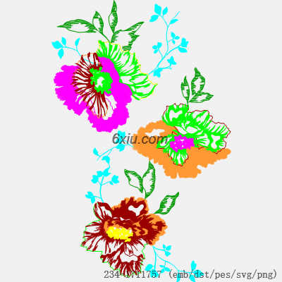 svg矢量绣花图下载
