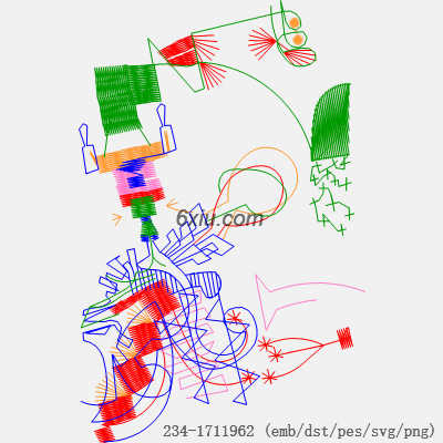 svg矢量绣花图下载
