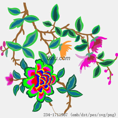 svg矢量绣花图下载