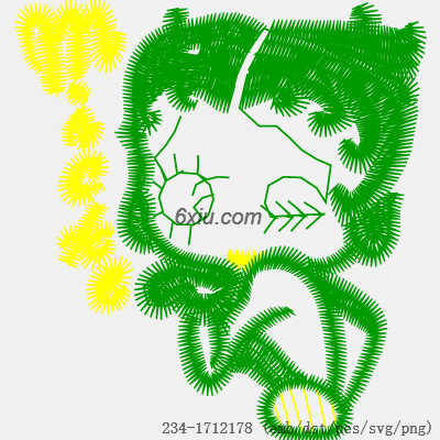 svg矢量绣花图下载