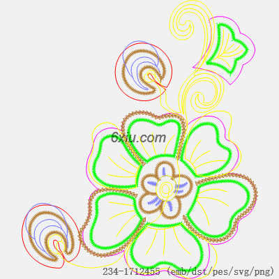 svg矢量绣花图下载