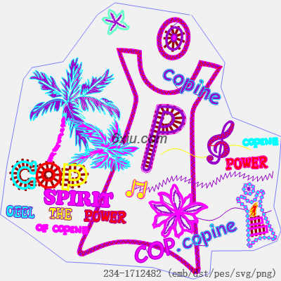 svg矢量绣花图下载