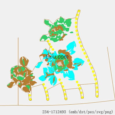svg矢量绣花图下载