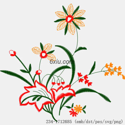 svg矢量绣花图下载