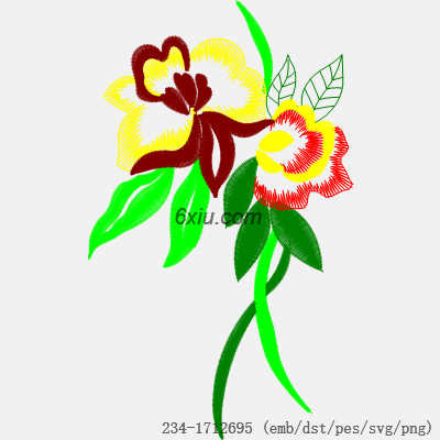 svg矢量绣花图下载