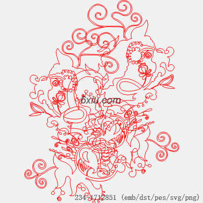 svg矢量绣花图下载