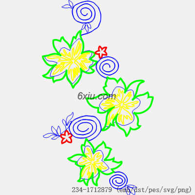 svg矢量绣花图下载