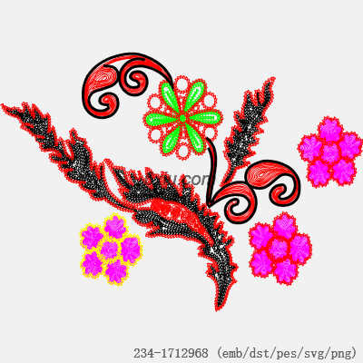 svg矢量绣花图下载