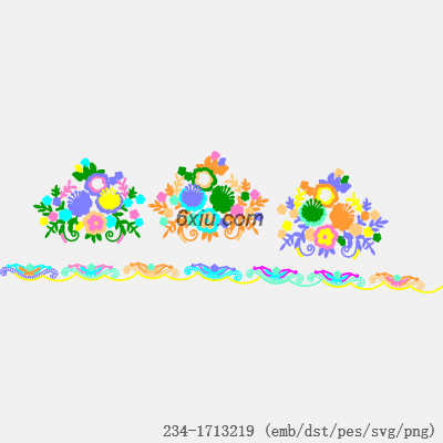 svg矢量绣花图下载