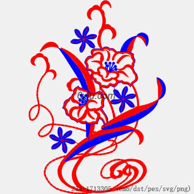svg矢量绣花图下载