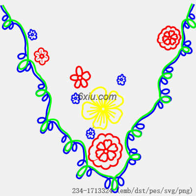 svg矢量绣花图下载