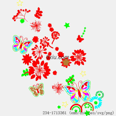 svg矢量绣花图下载