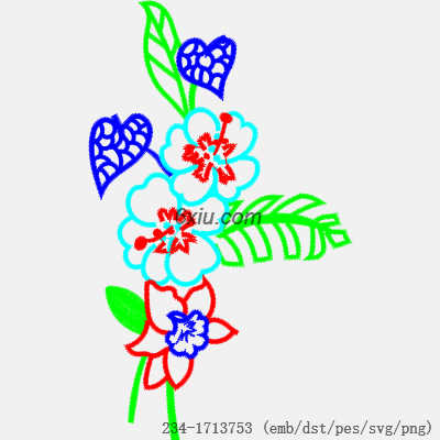 svg矢量绣花图下载
