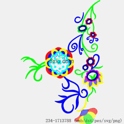 svg矢量绣花图下载