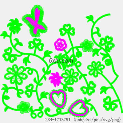 svg矢量绣花图下载