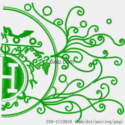 svg矢量绣花图下载