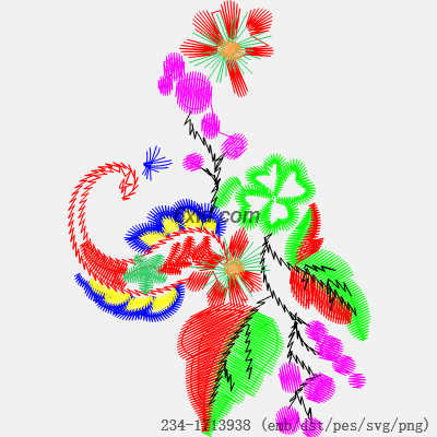 svg矢量绣花图下载