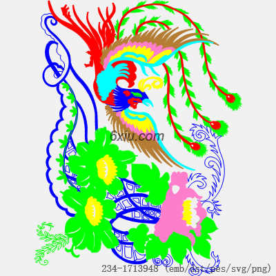 svg矢量绣花图下载