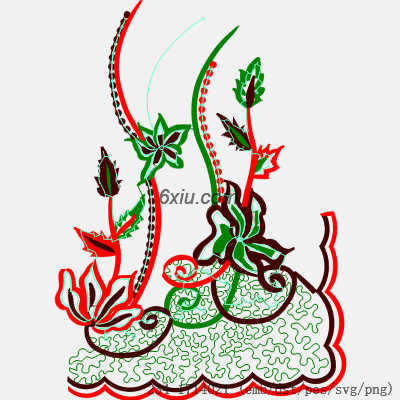 svg矢量绣花图下载