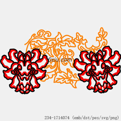 svg矢量绣花图下载