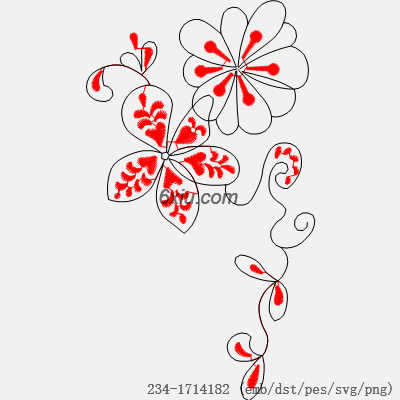 svg矢量绣花图下载