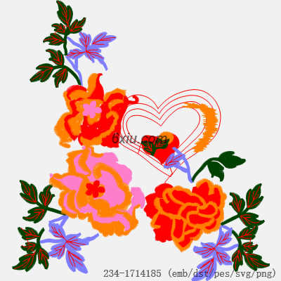 svg矢量绣花图下载