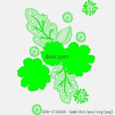 svg矢量绣花图下载