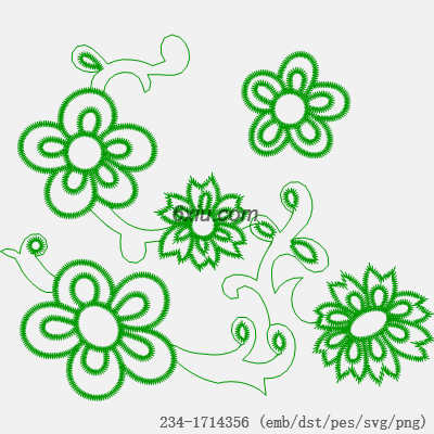 svg矢量绣花图下载