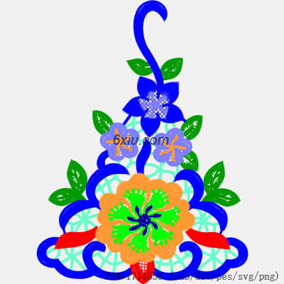 svg矢量绣花图下载