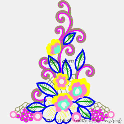 svg矢量绣花图下载