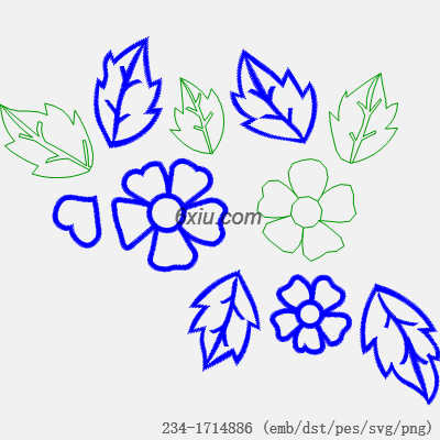 svg矢量绣花图下载