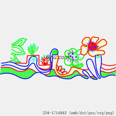 svg矢量绣花图下载